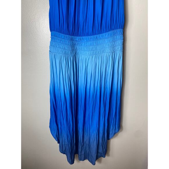 NWT RAMY BROOK DRESS MIDI BLUE OMBRE AUDREY SMOCKED BLOUSON FLOWY QUIET LUXURY - Picture 10 of 16